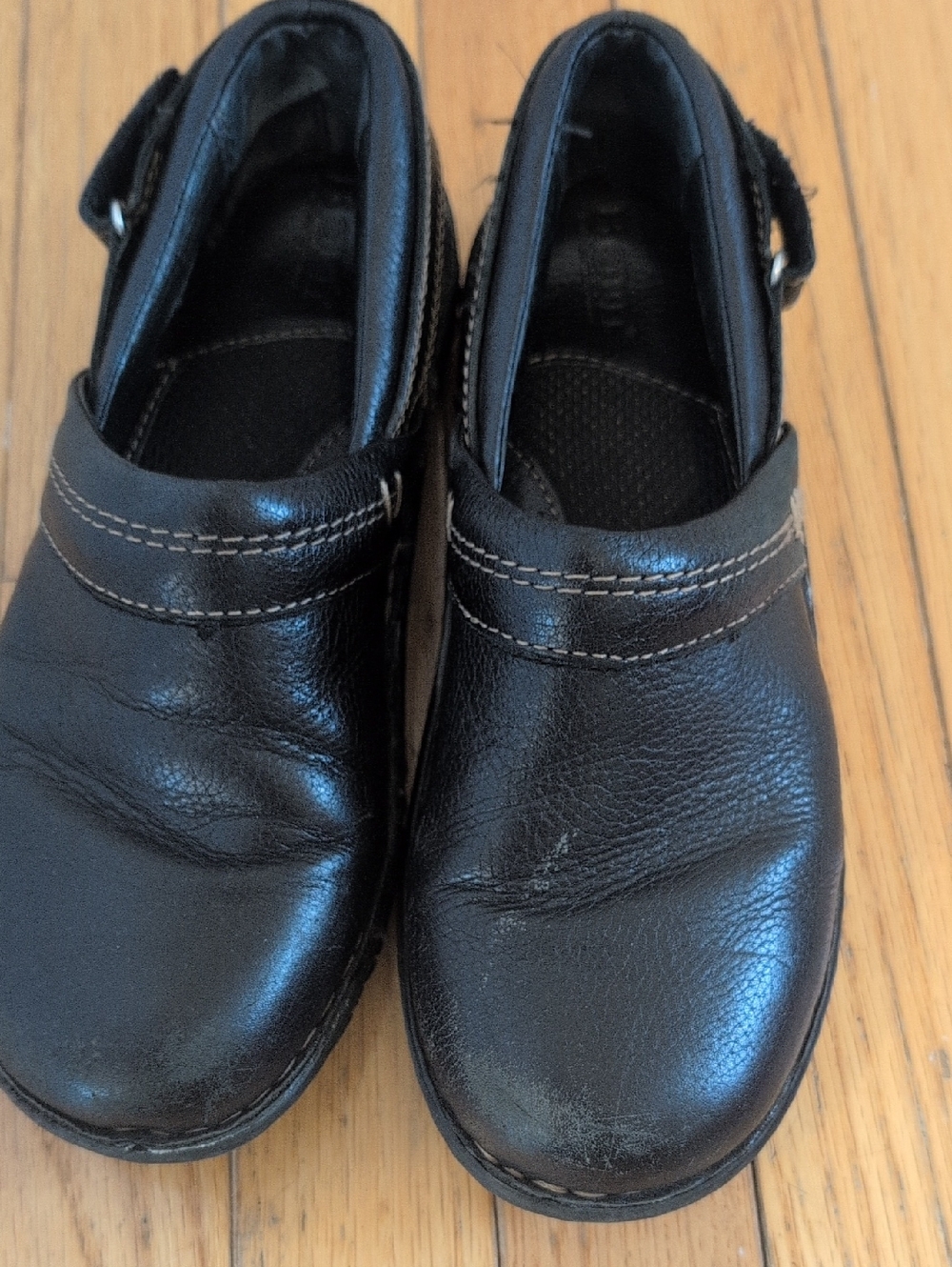 Born Black Leather Slip-On Shoes